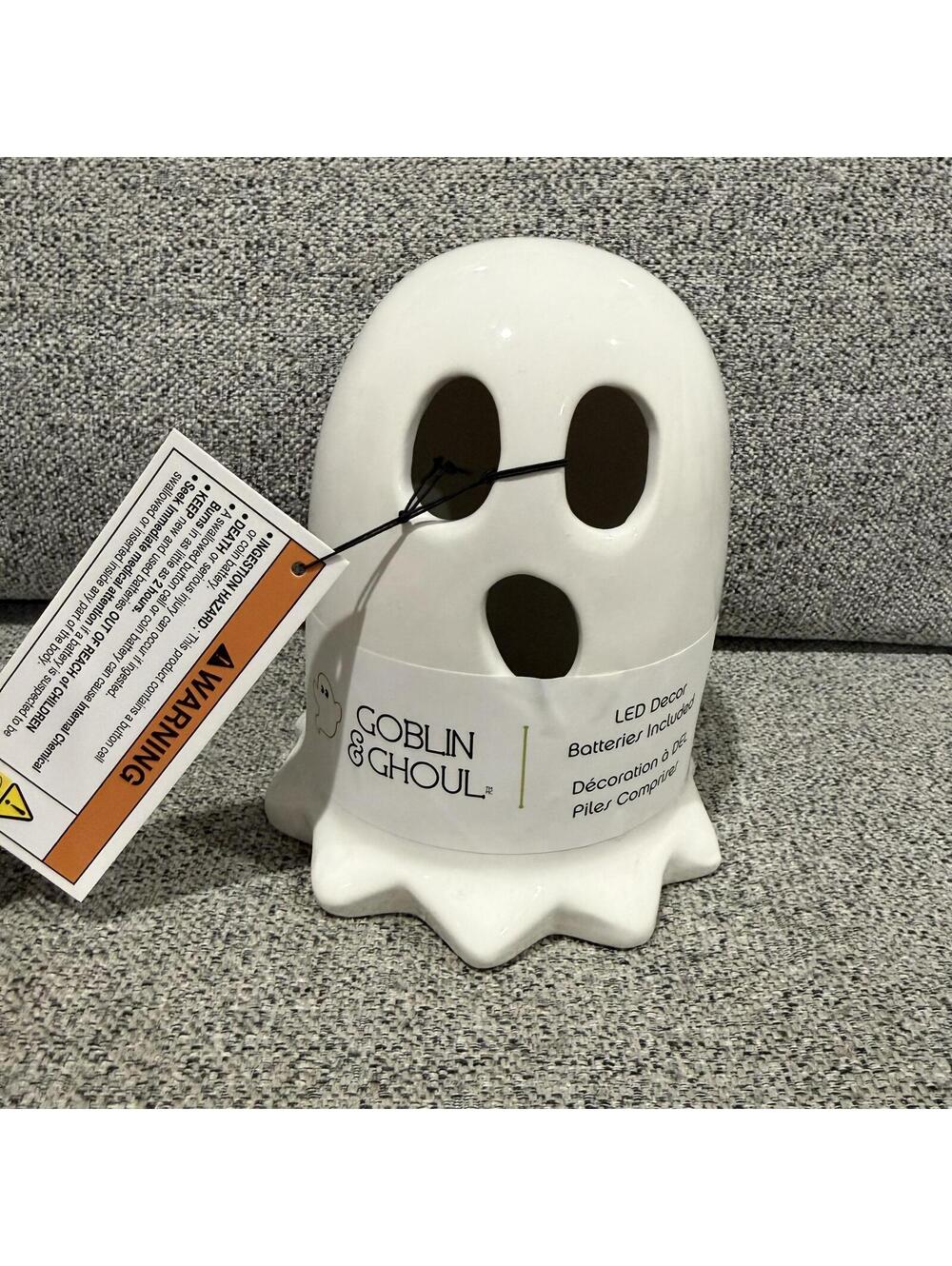 Cute Little Goblin And Ghoul White Light up Ghost LED